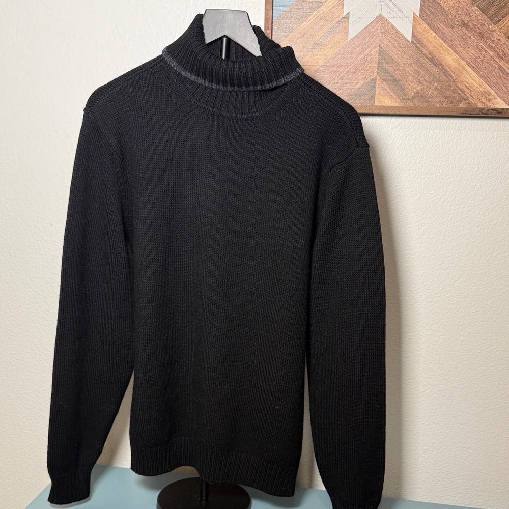 Alfani Men's Classic Black Turtleneck Sweater